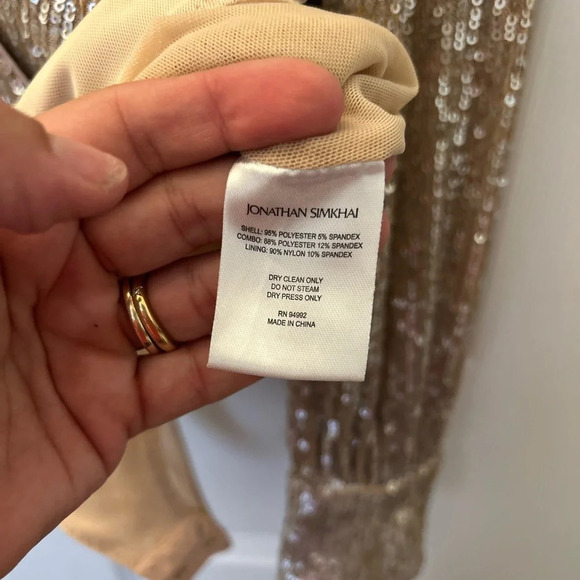 JONATHAN SIMKHAI
Sequin Embellished Tie Neck Bodysuit - Picture 8 of 8